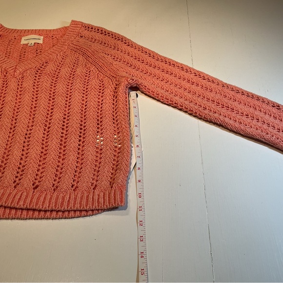 Lucky Brand Pink V-Neck Sweater - Picture 6 of 9